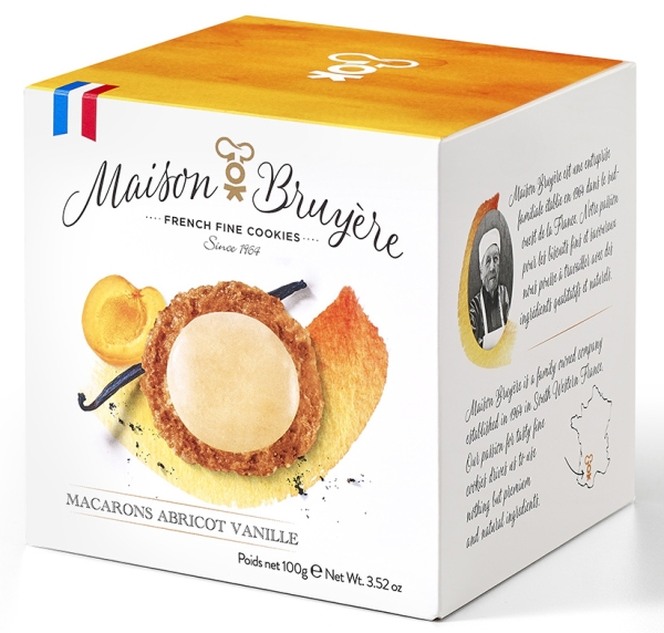 MAISON BRUYÈRE Macarons Abricot Vanille 100g feines französisches Gebäck